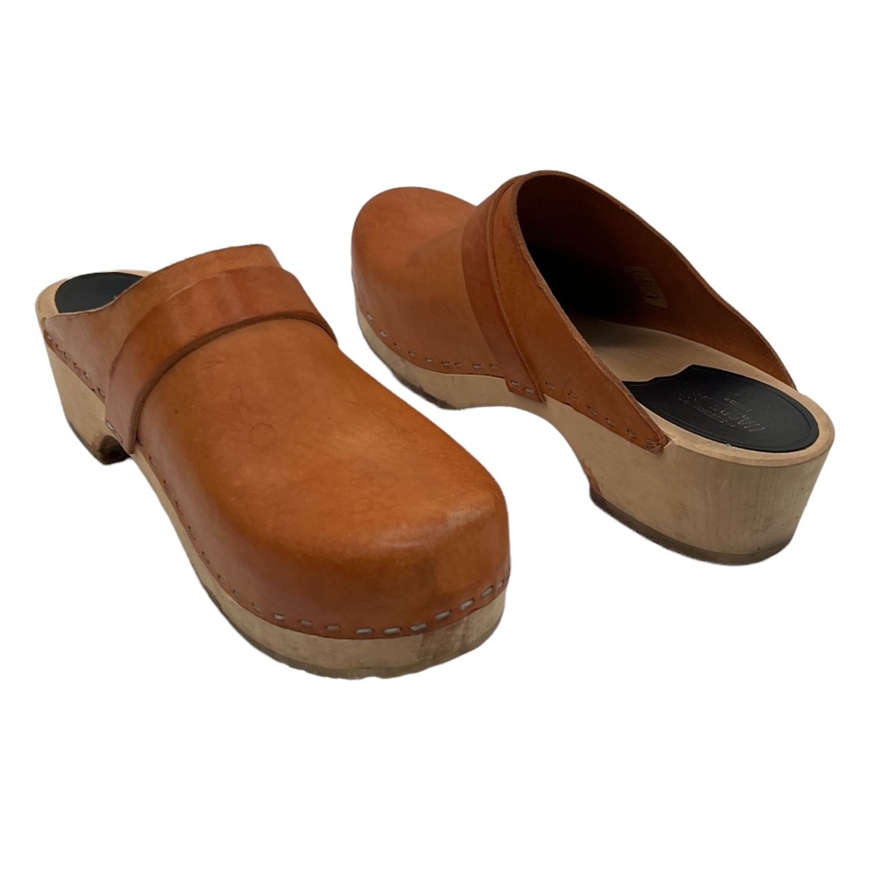 Swedish Hasbeens Women's Brown Clogs Size 38
